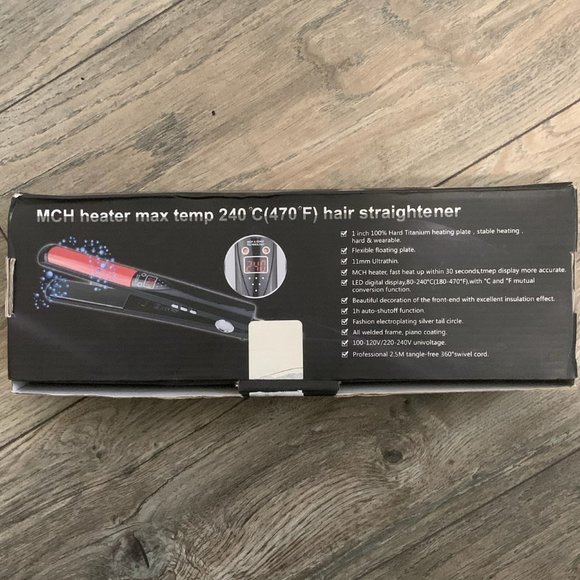 NEW MCH Heater Max‎ Temp 230 C(450 F) Hair Straightener - Picture 6 of 12